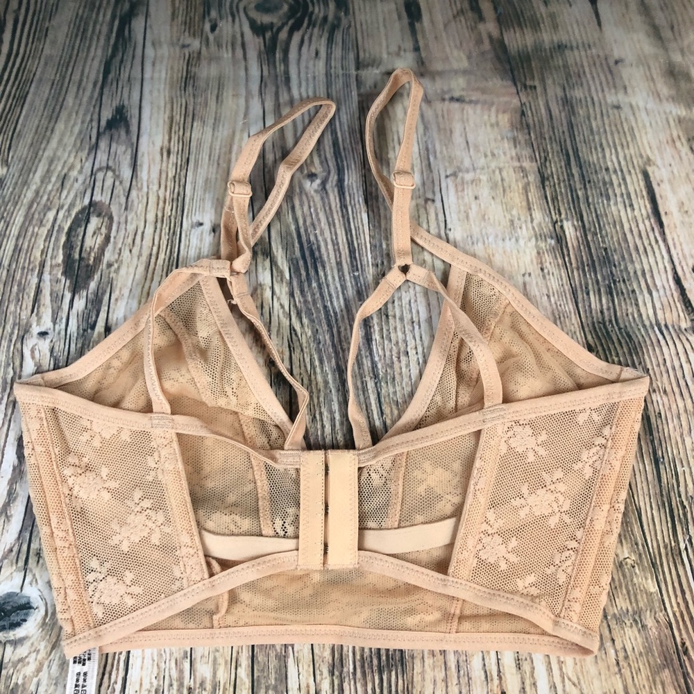 New‼️ Free People Isabella Lace Nude Bra Bralette - Picture 3 of 8